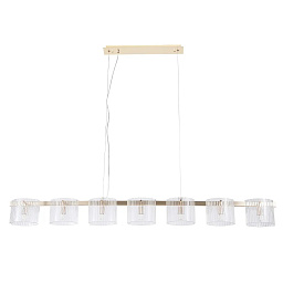 ENCANTO SP7 L1500 Crystal Lux Encanto подвесной светильник с линейным рядом стеклянных плафонов на металлической планке