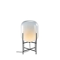 Oda Medium, стекло moonlight white (молочно-белое с прозрачным верхом), чёрное основание