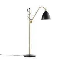 BESTLITE BL3 - Lampadaire/Pied laiton, abat-jour charbon