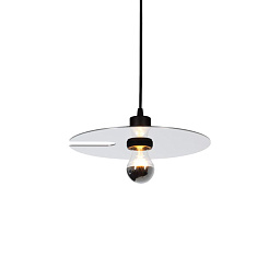 MIRRO SUSPENDED 1.0 Jet Black + Glossy Aluminium Wever Ducre Mirro подвесной светильник черный с золотом