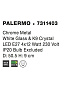 7311403 PALERMO Novaluce светильник LED E27 4x12W IP20