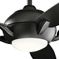 54" Geno Fan Satin Black люстра-вентилятор 330001SBK Kichler — фото 1