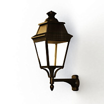 Avenue 3 N° 4; Clear glass Built-in LED 3000°K warm white 35W; Gold patina