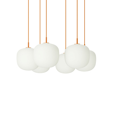 Rime Pendant Cluster подвесной светильник Muuto White / Orange - Ø 25 cm RIMCL25A0102