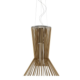FN1690172_80 Foscarini Allegretto Vivace подвесная люстра с каркасом из медных прутьев и вытянутым силуэтом