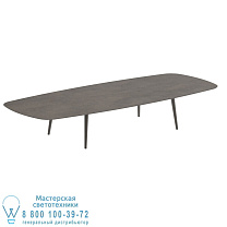 СТОЛ STYLETTO HIGH LOUNGE 300X120CM, АЛЮМИНИЕВЫЕ НОЖКИ, БРОНЗОВАЯ КЕРАМИЧЕСКАЯ СТОЛЕШНЯЯ ТЕРРА МАРРОНЕ Royal Botania