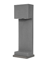 Gray Sandstone Cement & Aluminium LED GU10 2x10 Watt 100-240 Volt Bulb Excluded IP65 L: 20 W: 12 H: 60 cm