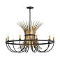 Baile 10 Light Chandelier Natural Brass and Black люстра 52459BK Kichler