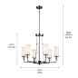 Vetivene 6 Light Chandelier Classic Pewter люстра 52451CLP Kichler — фото 11
