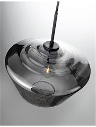 9724141 Nova Luce Veiro подвесной светильник с полусферическим плафоном из дымчатого стекла