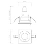 1434004 Pinhole Slimline Square Adjustable Fire-Rated Astro lighting регулируемый встраиваемый светильник матовый белый — фото 2