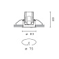 P352 Laser iGuzzini Fixed round recessed luminaire - Warm Dimming - medium - Super Comfort - White/Black