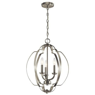 Voleta 20.75" 3 Light Pendant Brushed Nickel подвесной светильник 42140NI Kichler