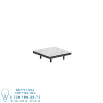 ALURA LOUNGE 80 СТОЛ 80X80X23CM ЧЕРНАЯ СТОЛЕШНИЦА CERAMIC BIANCO STATUARIO Royal Botania