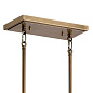 Aivian 42" 8 Light Linear Chandelier with Clear Glass Weathered Brass люстра 52400WBR Kichler — фото 2