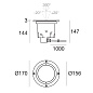 Suelo Светодиодный встраиваемый алюминиевый уличный прожектор Linea Light Group PID432303