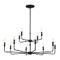 Pallas 42.75" 12 Light Chandelier Black люстра 52518BK Kichler — фото 8