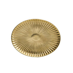 0004389-602 Villari Reve мыльница круглая золотистая с рельефным рисунком