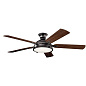 60" Hatteras Bay Fan Anvil Iron люстра-вентилятор 310017AVI Kichler — фото 1
