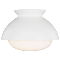 Lucerne One Light Flush Mount матовый белый с белым стеклом