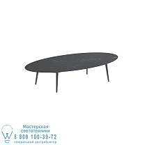 ВЫСОКИЙ СТОЛ STYLETTO LOUNGE 250X130CM, АЛЮМИНИЕВЫЕ НОЖКИ, БРОНЗОВАЯ КЕРАМИЧЕСКАЯ СТОЛЕШНИЦА NERO MARQUINA Royal Botania
