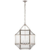 Morris Medium Lantern полированный никель с прозрачным стеклом