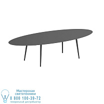СТАНДАРТНЫЙ ОБЕДЕННЫЙ СТОЛ STYLETTO 320X140CM, АЛЮМИНИЕВЫЕ НОЖКИ, АНТРАЦИТОВАЯ КЕРАМИЧЕСКАЯ СТОЛЕШНЯ, ЧЕРНЫЙ Royal Botania