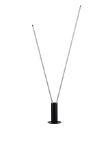 Matt Black Aluminium LED 49 Watt 220-240Volt 3492Lm 3000K IP20 Switch On/Off D: 22 H: 181 cm