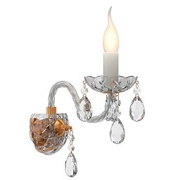 Бра Favourite Monreal 1735-1W — классическое бра на один рожок с хрустальными подвесками