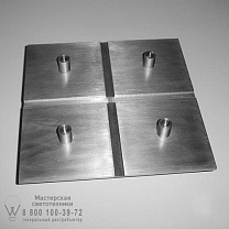 Titan 4K  -base for 4 spots-brushed alu
