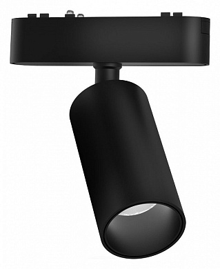 магнитный трековый прожектор чёрного цвета с мощным цилиндрическим корпусом и регулируемым направлением 48V