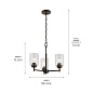 Winslow 3 Light Mini Chandelier Olde Bronze люстра 44029OZ Kichler — фото 6