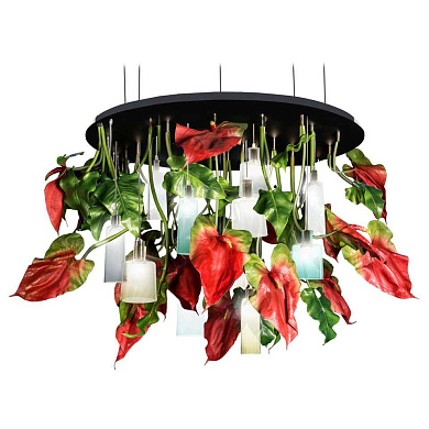 FLOWER POWER RED ANTHURIUM ROUND потолочный светильник, VGnewtrend