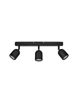 Sandy Black Metal LED GU10 3x10 Watt 100-240 Volt IP44 bulb excluded L: 48 W: 8 H: 10 cm
