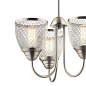 Voclain 12.5" 3 Light Convertible Chandelier/Semi Flush with Mesh Shade Brushed Nickel люстра 52268NI Kichler — фото 3