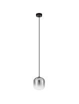 Gradient Smokey Gray Glass Matt Black Metal LED 3Watt 220-240Volt 180 Lm IP20 3000K D:14 H:150 cm