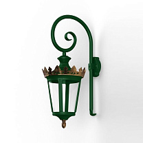 Louvre N° 2; one-piece clear glass Built-in LED 2700°K warm white 13W; Fir green