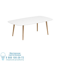 STYLETTO СТАНДАРТНЫЙ ОБЕДЕННЫЙ СТОЛ 220x120CM ТИК НОЖКИ КЕРАМИЧЕСКАЯ СТОЛЕШНИЦА БЕЛЫЙ Royal Botania