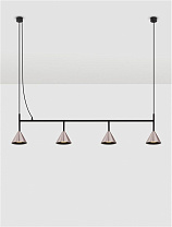Oxide Coffee & Black Aluminium LED MR16/GU10 4x10 Watt 100-240Volt IP20 Bulb Excluded L:120 W:11, 6 H: 150 cm