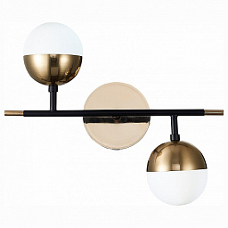 SL1507.421.02 ST-Luce Albero настенное бра с двумя сферическими плафонами на горизонтальной металлической штанге