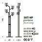 IDL Mary 387/4P Black AMETHYST торшер