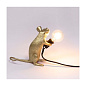 SE15231 Seletti MOUSE LAMP Кабель Gold Sitting/Mac Black с USB-подключением — фото 5