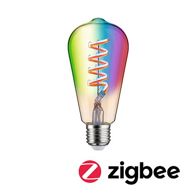 декоративная LED-лампа формы «корн» RGBW+ с прозрачной колбой