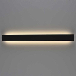 A38330N ACB Iluminacion Fosca настенный светильник вытянутой формы, корпус чёрный с текстурированной поверхностью, встроенный светодиод