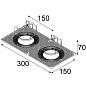 12292530 Modular Accessories Gypkit trimless 300x150 2x Ø70 — фото 1