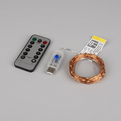 Гирлянда-роса Arlight ARD-DEW-HOME 10 м с USB и ПДУ, 100 LED