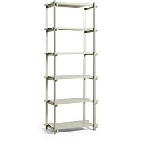 Woody Column High 75,5×44,5×196,5 см, каркас бук, дымчато-серый / полки сталь, дымчато-серые