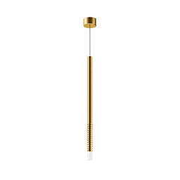 9259 Linea Light Group Puccini подвесной светильник с цилиндрическим корпусом из металла золотистого цвета