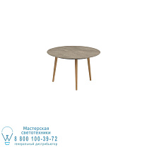 ОБЕДЕННЫЙ СТОЛ STYLETTO STANDARD Ø 120CM НОГИ ИЗ ТИКА КЕРАМИЧЕСКАЯ СТОЛЕШНИЦА TERRA SABBIA Royal Botania