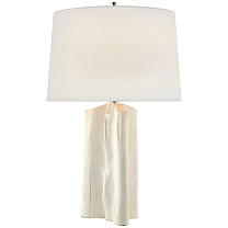 Sierra Buffet Lamp гипсовый белый с льняным абажуром